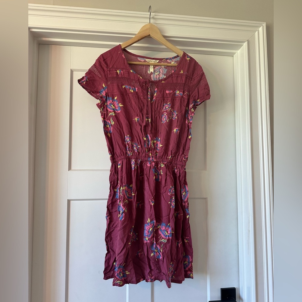Matilda Jane Berry Floral Tie-Waist Mini Dress